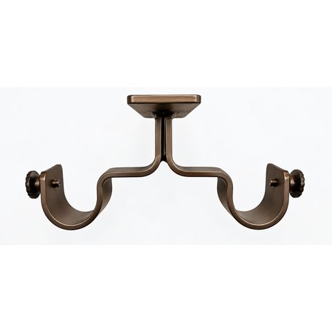 Soporte doble techo bronce 19 mm