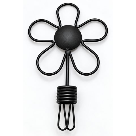 Tope flower negro 25 mm